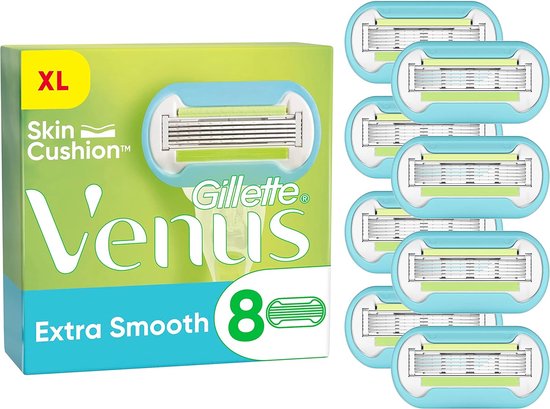 Gillette Venus Extra Smooth - Lames de rasoir pour femme - 8 Lames de recharge avec coussinet cutané