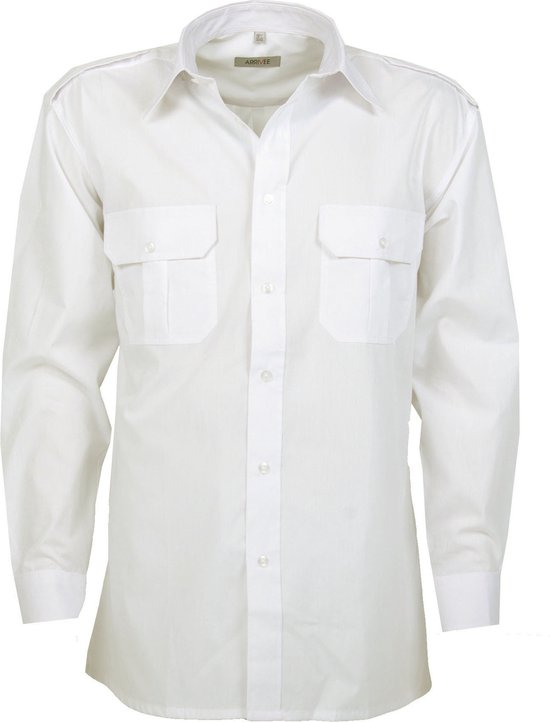 Witte heren blouse lange mouw cheap