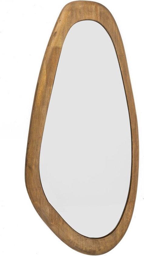 Wandspiegel - Spiegel Hout Organisch - Spiegel Rond - Gang Hal Spiegel - Sfeer - Muur Spiegel