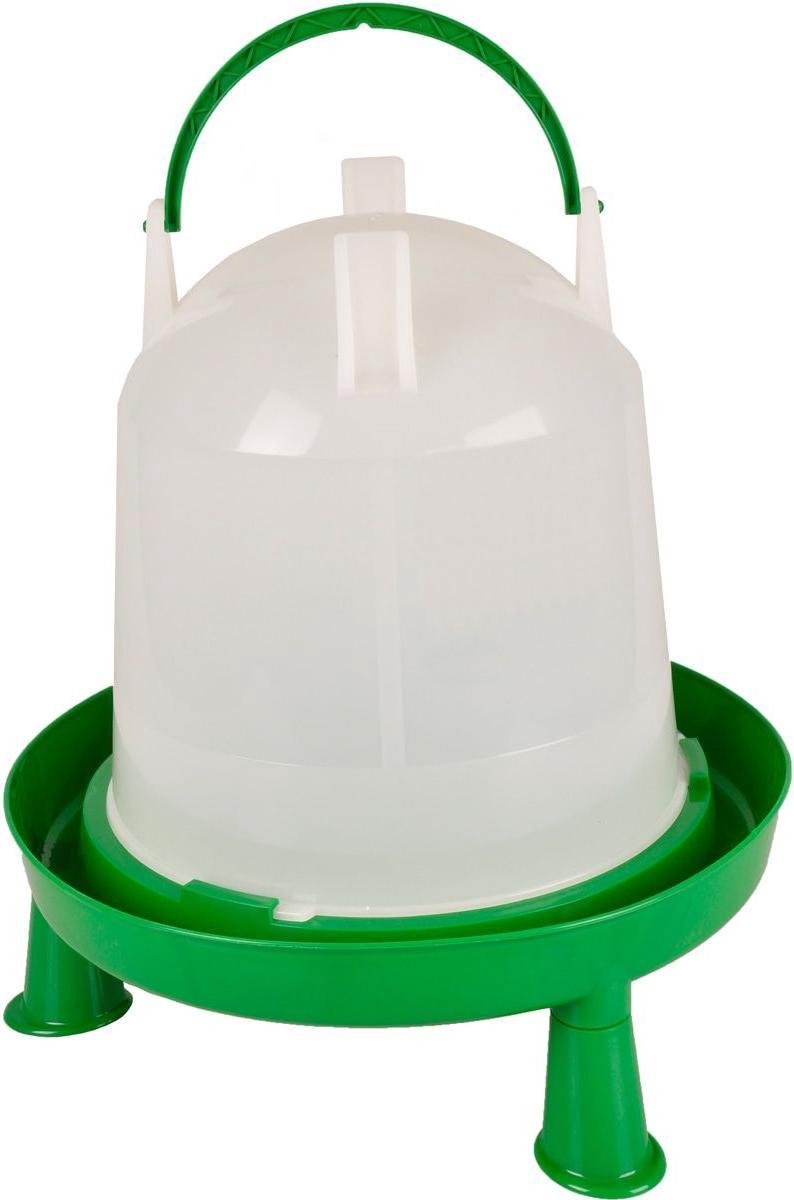 Kippen Waterbak Drinkklok Twist met Pootjes - 3 liter - Groen - 24.5 x 24.5 x 29.5 cm - 3 liter - zooselect