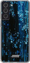 6F hoesje - geschikt voor Samsung Galaxy S21 FE -  Transparant TPU Case - Bubbling Blues #ffffff