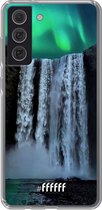 6F hoesje - geschikt voor Samsung Galaxy S21 FE -  Transparant TPU Case - Waterfall Polar Lights #ffffff