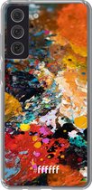 6F hoesje - geschikt voor Samsung Galaxy S21 FE -  Transparant TPU Case - Colourful Palette #ffffff