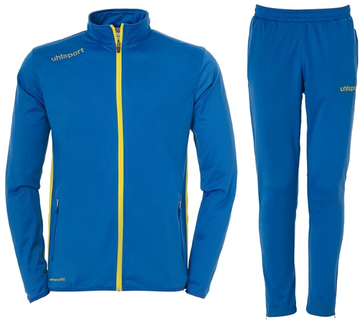Uhlsport Essential Classic Trainingspak Azuur Blauw-Limoen Geel Maat 104