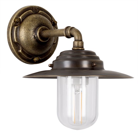KS Verlichting wandlamp Dijon buitenverlichting E27 IP44 Klassiek Brons Koper