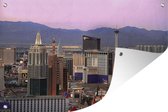 Tuinposter - Tuindoek - Tuinposters buiten - Las Vegas - Skyline - Zonsondergang - 120x80 cm - Tuin