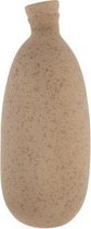 Luxe Vaas voor Bloemen - Texture Creme - 21x21xh51,5cm - Rond Aardewerk