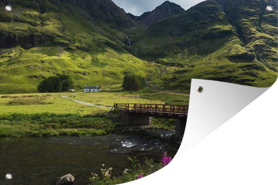 Tuinposter - Tuindoek - Tuinposters buiten - Brug in Glencoe in Schotland - 120x80 cm - Tuin