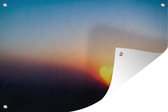 Muurdecoratie Gloed bij een zonsopkomst - 180x120 cm - Tuinposter - Tuindoek - Buitenposter