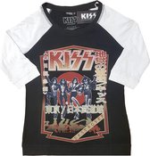 Kiss Raglan top -4XL- Destroyer Tour '78 Zwart/Wit