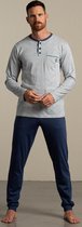 Eskimo heren tricot pyjama  - Emmeth  - S  - Grijs