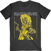 Iron Maiden Heren Tshirt -S- Yellow Flyer Zwart