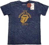 The Rolling Stones Heren Tshirt -L- NYC '75 Blauw