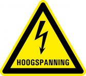 Waarschuwingssticker elektrische hoogspanning 150 mm