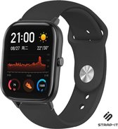 Siliconen Smartwatch bandje - Geschikt voor  Xiaomi Amazfit GTS sport band - zwart - Strap-it Horlogeband / Polsband / Armband