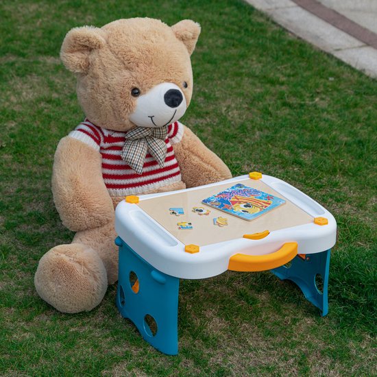 Decopatent® - Kinder Blokkentafel - Bouwtafel - Kindertafel - Watertafel - Zandtafel - Tekentafel - Geschikt voor Lego® Bouwstenen