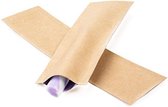 Vlakke Zak Kraft/Plastic - kindveilig - 38x127mm - 100 st