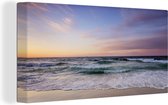 Canvas schilderij 160x80 cm - Wanddecoratie Strand - Pastel - Kleuren - Muurdecoratie woonkamer - Slaapkamer decoratie - Kamer accessoires - Schilderijen