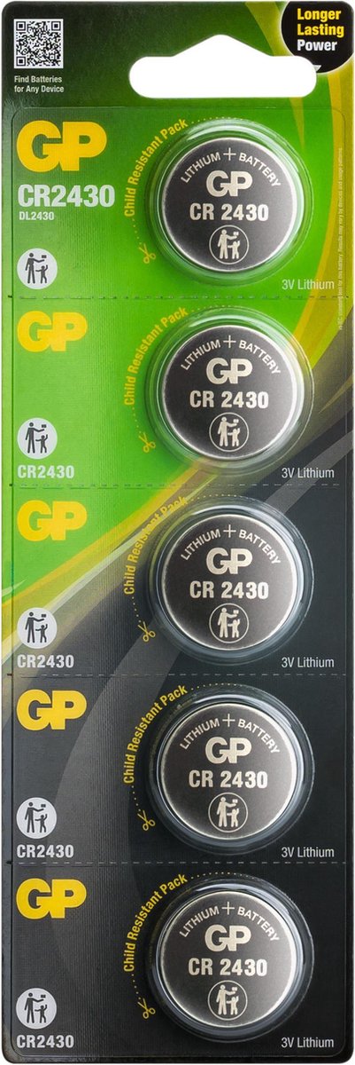 Batteries GP Pile au lithium CR2430 Pile à usage unique 3 V