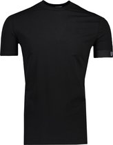 Dsquared2 T-shirt Zwart Getailleerd - Maat XL - Heren - Lente/Zomer Collectie - Katoen;Elastaan