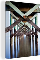 Toile de fond de jetée 2cm 120x160 cm - Tirage photo sur toile (Décoration murale salon / chambre) XXL / Groot format!