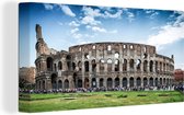 Canvas Schilderij Het Colosseum in Rome van buitenaf - 80x40 cm - Wanddecoratie