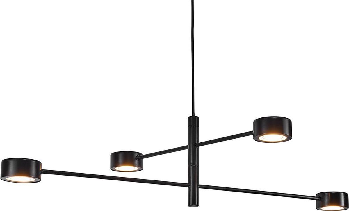 Nordlux Hanglamp Clyde 4 Lichts 89 X 89 Cm 3 Step Dim Zwart