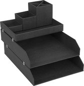 Bigso Box of Sweden  Organizer bureau 4-delig   - Zwart - Sorteervakken, Klaar voor gebruik