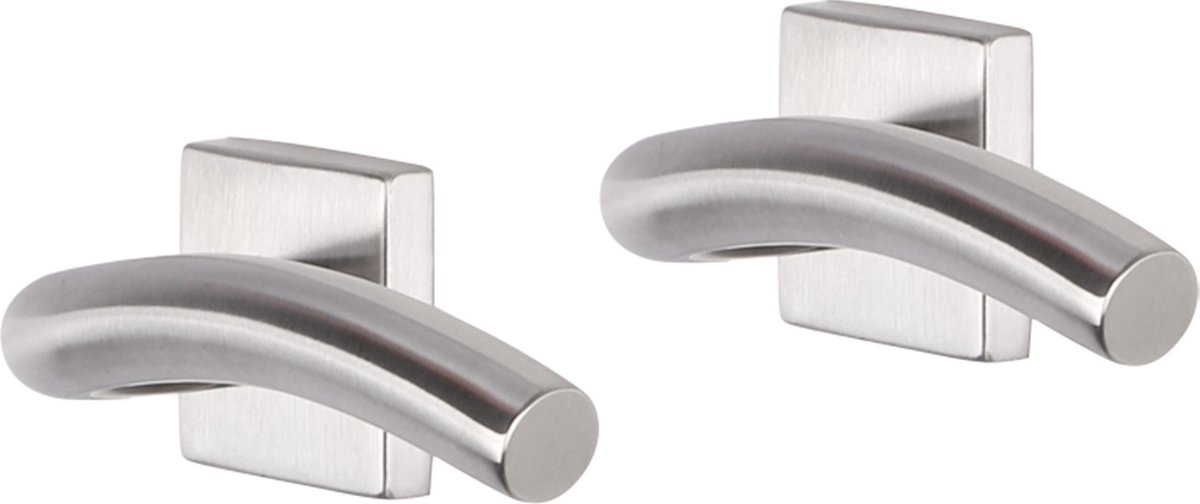 Deurkruk - Impresso Conway - Voor binnen - Vierkant - RVS - 2 stuks