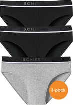 SCHIESSER 95/5 rioslips (3-pack) - zwart - zwart en grijs - Maat: XL