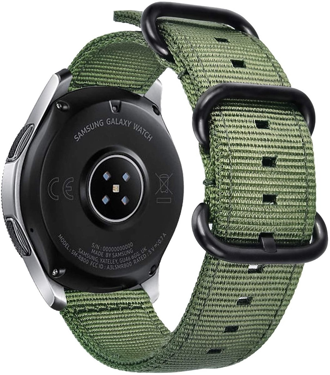 Nylon gespband – geschikt voor Polar Vantage M (46mm) – groen