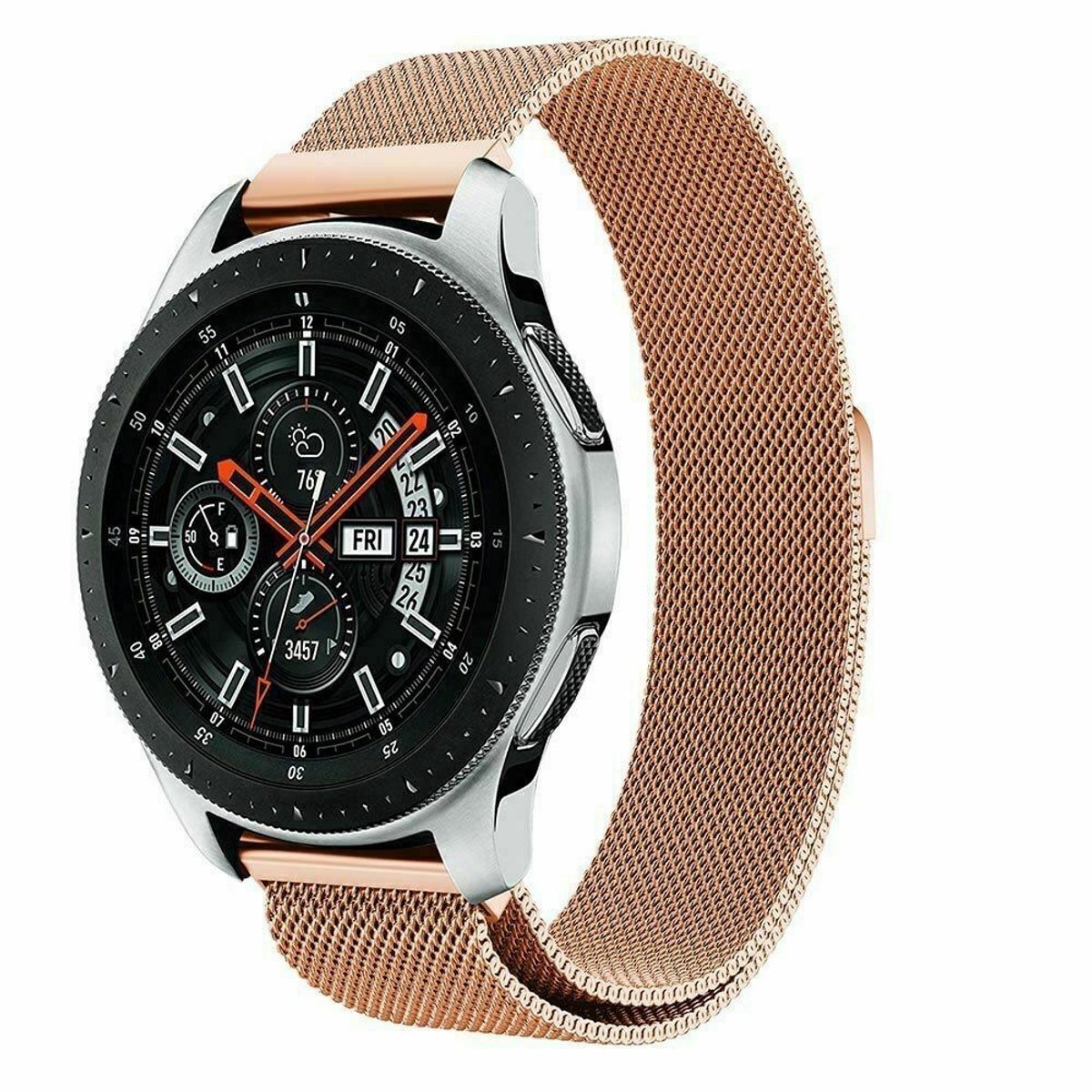 Geschikt voor Samsung Galaxy Watch Milanese band - rosé goud - 45mm / 46mm