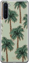 OnePlus Nord hoesje - Palmbomen - OnePlus Nord case - Soft Case Telefoonhoesje - Groen