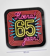 Neon Decoration Sign - 65 jaar