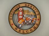 wandbord - retro reclame motor - Metaal - 5 cm hoog
