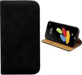 Klaphoesje - Telefoonhoesje met pashouder - Hoesje voor LG Stylus 2 Plus - Zwart
