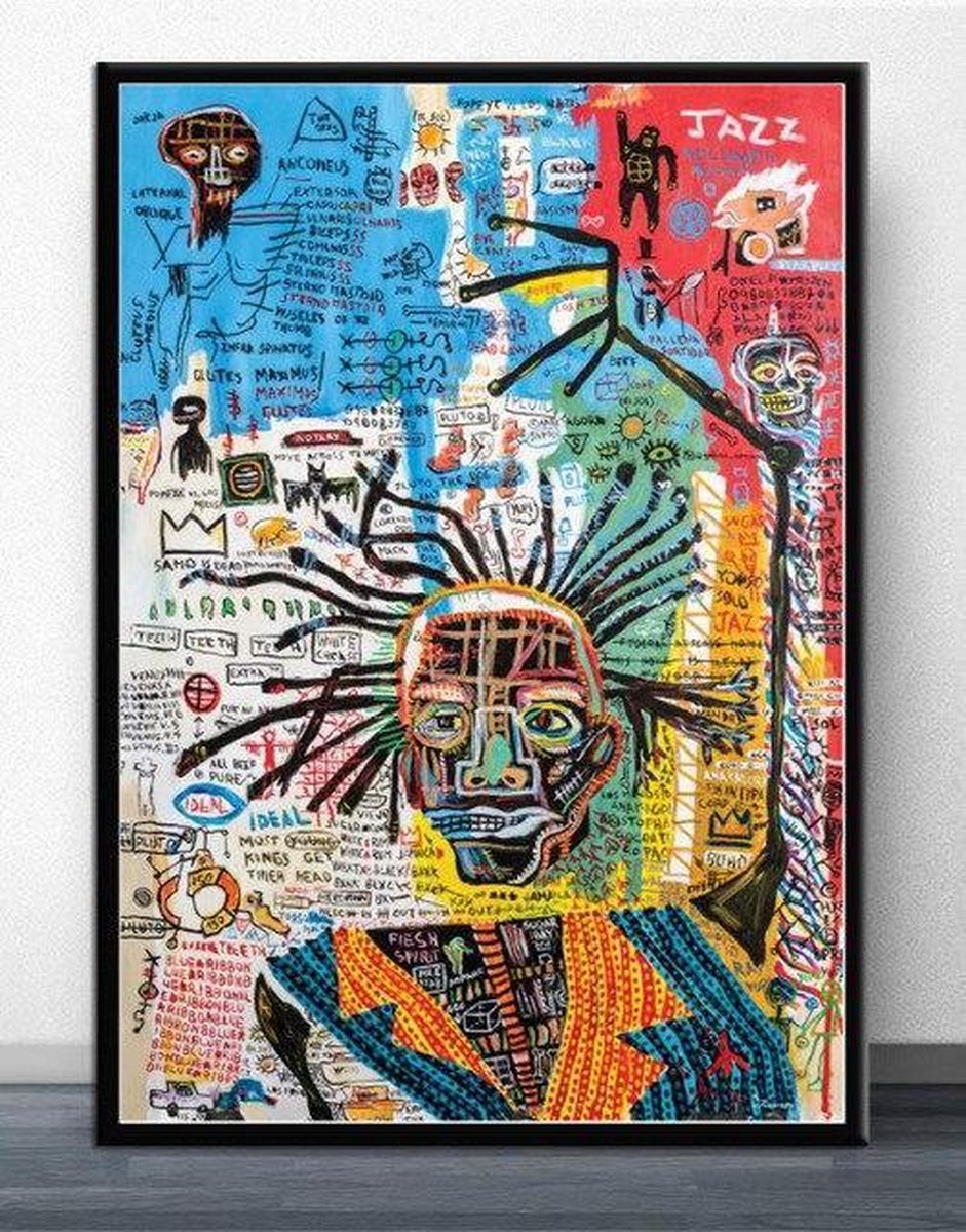Jean Michel Basquiat Poster 5 - Toile 40x60cm - Multi | bol.com