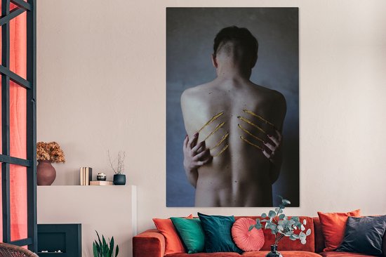 Griffes sur votre toile de dos 2cm 120x180 cm - Tirage photo sur toile (Décoration murale salon / chambre) XXL / Groot format!