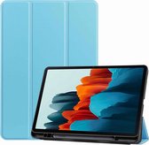 FONU Smart Folio Hoes Samsung Galaxy Tab S8 - Tab S7 - Lichtblauw