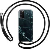 FONU Backcase Hoesje Met Koord Samsung Galaxy A41 - Black Marble