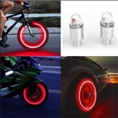 2 STUKS Fietsbenodigdheden Neon Strobe LED-ventieldopjes lichten op (willekeurige kleur)