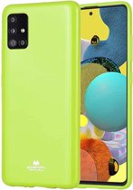GOOSPERY JELLY Full Coverage Soft Case voor Galaxy A51 (Groen)