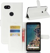Voor Google Pixel 2 XL Litchi Texture horizontale flip lederen tas met houder & kaartsleuven & portemonnee (wit)