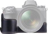 1/4 inch draad PU lederen camera half case basis voor Nikon Z6 / Z7 (zwart)