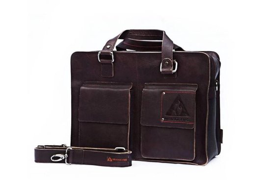 Sac Business Orange Fire en Cuir Marron OF 160 Marron, Marron
