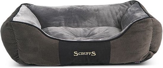 Scruffs Chester Box Bed - Hondenmand Zacht en Stevig - Anti-Slip - Wasbaar - Grijs - XL