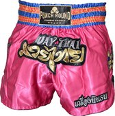 Punch Round™ Thaiboks Broekje Flower Pink MT11 L = Jeans Maat 34
