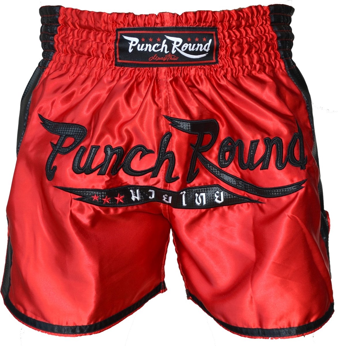 Punch Round™ FTX Muay Thai Short Rood Zwart Kies hier uw maat: M - Jeans Maat 32