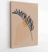 Summer tropical wall arts vector. Palm leaves, coconut leaf, monstera leaf, line arts 3 - Moderne schilderijen – Vertical – 1922510708 - 50*40 Vertical