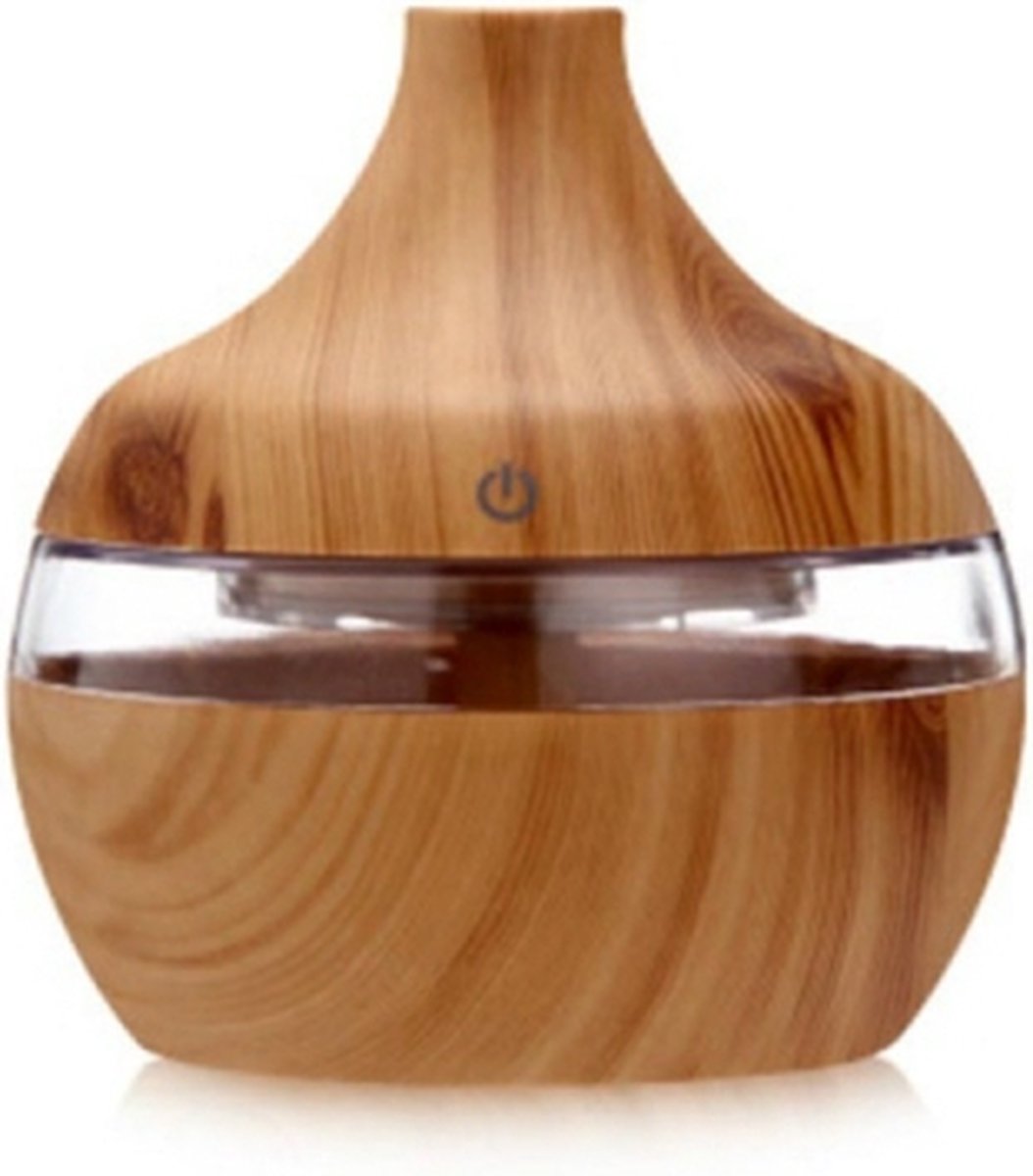 300ML Waterdrop Vorm USB Houtnerf Aromatherapie Luchtreiniger Dempen Luchtbevochtiger, Kleur: Licht Houtnerf